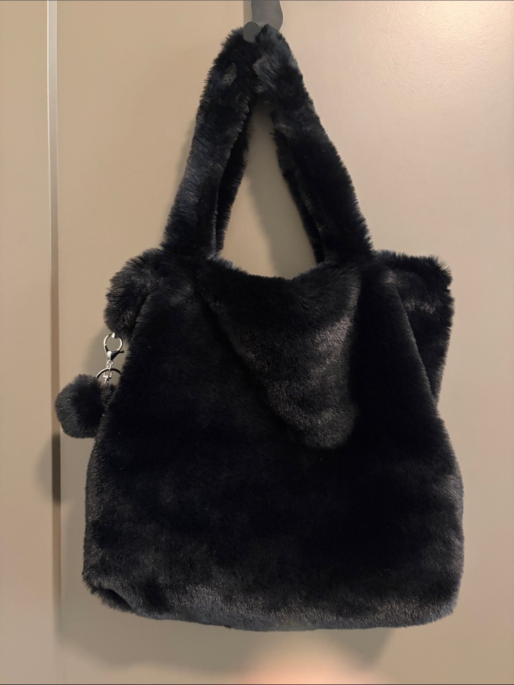 Studio 1886 Faux Fur Black Tote
